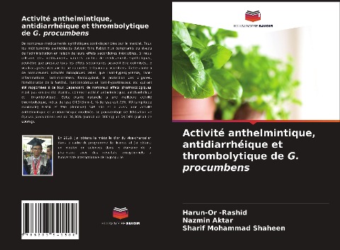 Activité anthelmintique, antidiarrhéique et thrombolytique de G. procumbens - Harun-Or Rashid, Nazmin Aktar, Sharif Mohammad Shaheen