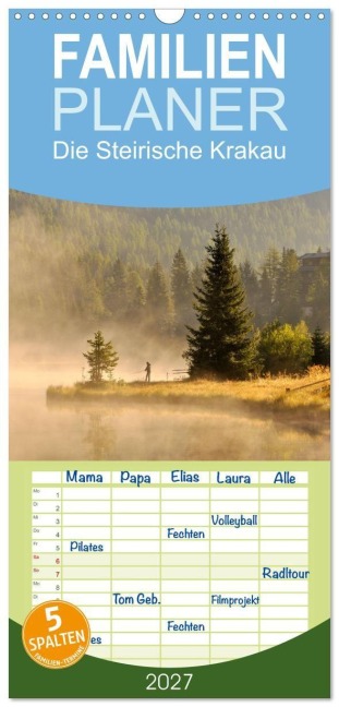 Familienplaner 2027 - Die Steirische Krakau mit 5 Spalten (Wandkalender, 21 x 45 cm) CALVENDO - Christine Geserick