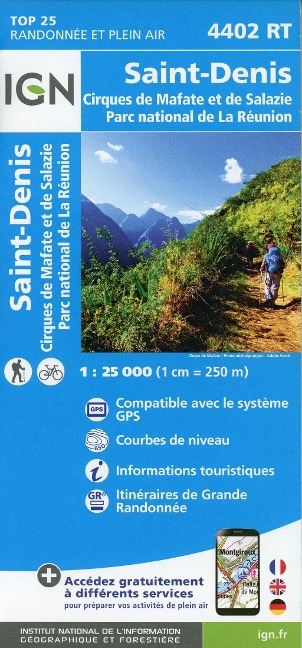 Saint-Denis Cirques de Mafate et de Salazie 1 : 25 000 - 
