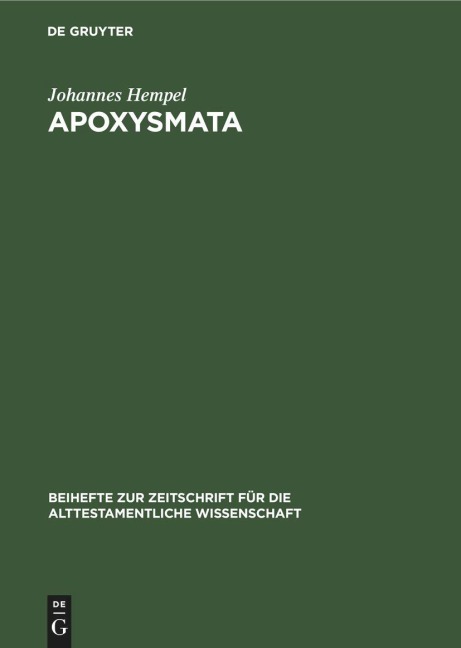 Apoxysmata - Johannes Hempel