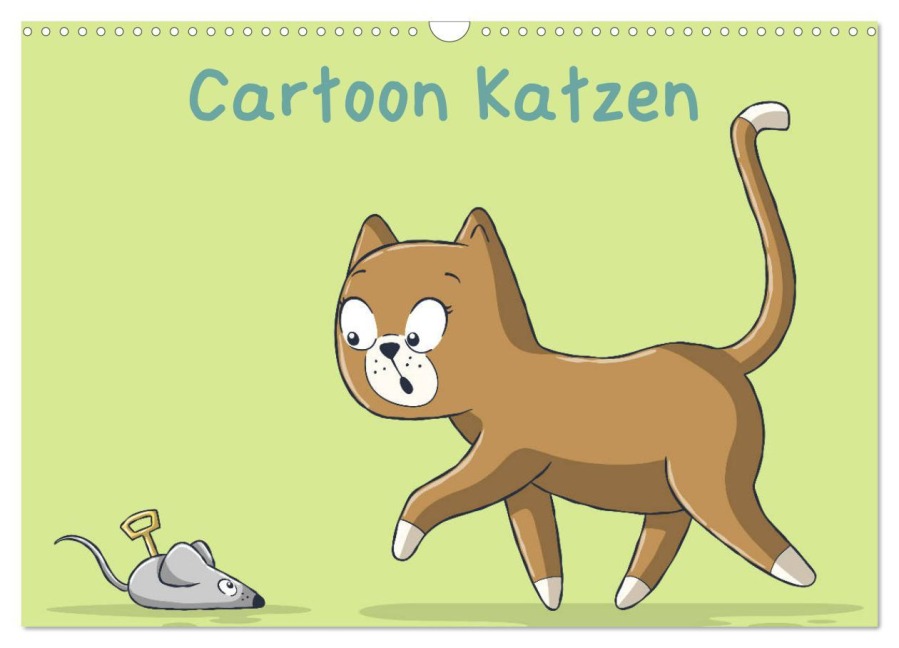 Cartoon Katzen (Wandkalender 2025 DIN A3 quer), CALVENDO Monatskalender - Gabi Wolf