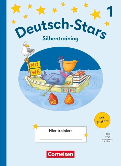 Deutsch-Stars 1. Schuljahr - Lesetraining Ausgabe 2025 - Silbentraining - Übungsheft - 