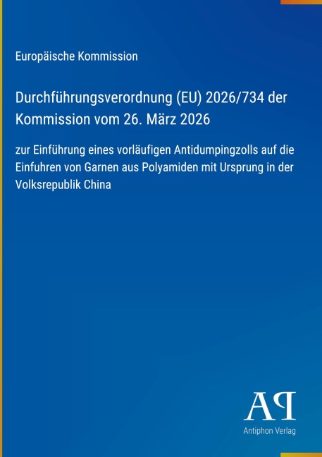 Durchführungsverordnung (EU) 2026/734 der Kommission vom 26. März 2026 - Europäische Kommission