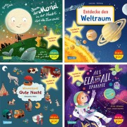 Cover-Bild zum Titel 'Maxi-Pixi-4er-Set 129: Sonne, Mond und Sterne leuchten (4x1 Exemplar)' von ''