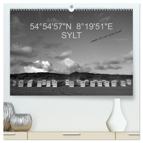 54°54'57"N 8°19'51"E SYLT (hochwertiger Premium Wandkalender 2024 DIN A2 quer), Kunstdruck in Hochglanz - Günter Linderer