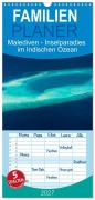 Cover-Bild zum Titel 'Familienplaner 2027 - Malediven - Inselparadies im Indischen Ozean mit 5 Spalten (Wandkalender, 21 x 45 cm) CALVENDO' von 'Sandra Simone Flach'