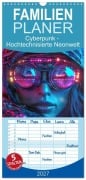 Cover-Bild zum Titel 'Familienplaner 2027 - Cyberpunk - Hochtechnisierte Neonwelt mit 5 Spalten (Wandkalender, 21 x 45 cm) CALVENDO' von 'Liselotte Brunner-Klaus'