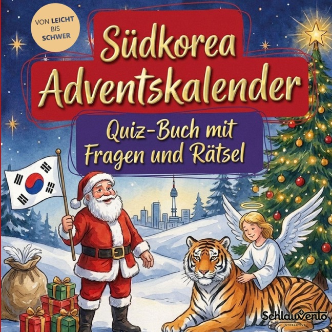 Südkorea-Adventskalender: Quiz-Buch mit Fragen und Rätsel - Schlauvento Interactive