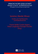 Cover-Bild zum Titel 'Variation, Wandel, Wissen' von ''