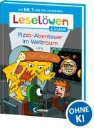 Cover-Bild zum Titel 'Leselöwen 2. Klasse - Pizza-Abenteuer im Weltraum' von 'Ulf K.'