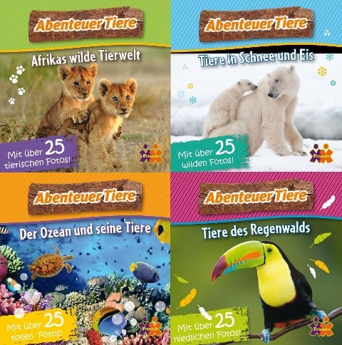Abenteuer Tiere. Minibuch 4er-Set - 