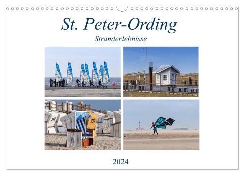 St. Peter-Ording Stranderlebnisse (Wandkalender 2024 DIN A3 quer), CALVENDO Monatskalender - Manuela Falke