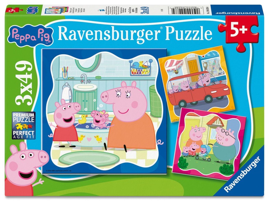 Kinderpuzzle 3x49 Teile - Familie zuerst! - 