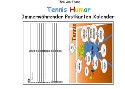 Cover-Bild zum Titel 'Immerwährender TENNIS Postkarten KALENDER (kartonierte Ausgabe)' von 'Theo Von Taane'