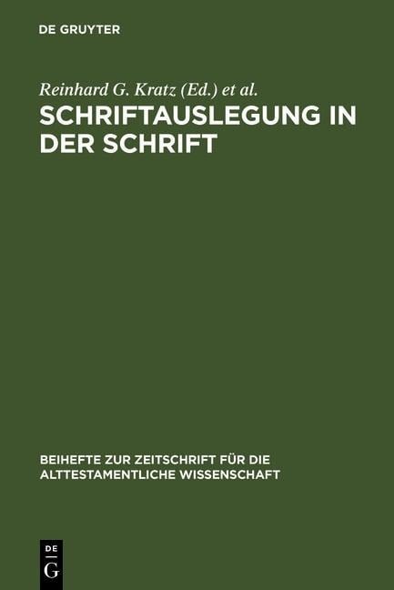 Schriftauslegung in der Schrift - 