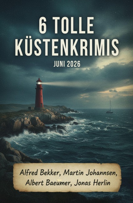 6 Tolle Küstenkrimis Juni 2026 - Alfred Bekker, Jonas Herlin, Albert Baeumer, Martin Johannsen