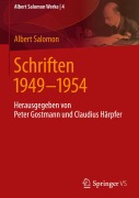 Cover-Bild zum Titel 'Schriften 1949 - 1954' von 'Albert Salomon'