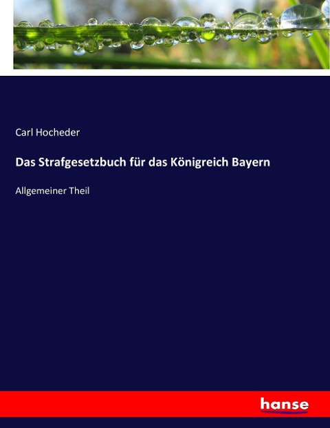 Das Strafgesetzbuch für das Königreich Bayern - Carl Hocheder