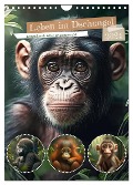 Leben im Dschungel. Entzückende Affen im Regenwald (Wandkalender 2024 DIN A4 hoch), CALVENDO Monatskalender - Rose Hurley