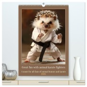 Great fun with animal karate fighters (High Quality Premium Wall Calendar 2026 DIN A2 portrait),CALVENDO 12 Month Wall Calendar - Peter Ruebsamen