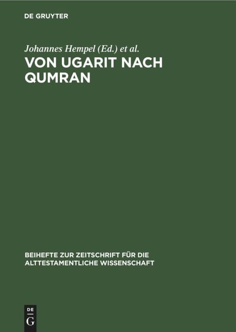 Von Ugarit nach Qumran - 