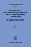 Die Wirksamkeit von Schönheitsreparaturklauseln und die Rechtsfolgen ihrer Unwirksamkeit - Otto Fock