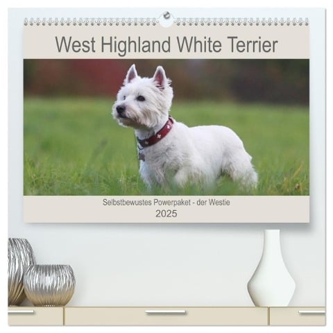 West Highland White Terrier - Selbstbewustes Powerpaket - der Westie (hochwertiger Premium Wandkalender 2025 DIN A2 quer), Kunstdruck in Hochglanz - Barbara Mielewczyk