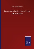 Cover-Bild zum Titel 'Des Apostels Paulus Sendschreiben an die Galater' von 'Friedrich Brandes'