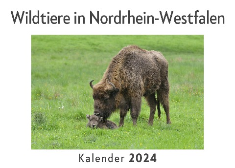 Wildtiere in Nordrhein-Westfalen (Wandkalender 2024, Kalender DIN A4 quer, Monatskalender im Querformat mit Kalendarium, Das perfekte Geschenk) - Anna Müller