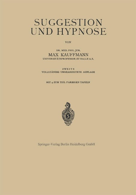 Suggestion und Hypnose - Max Kauffmann
