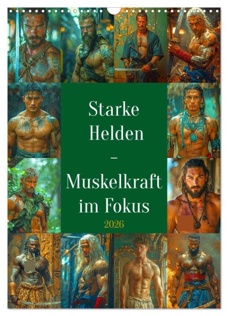 Starke Helden - Muskelkraft im Fokus (Wandkalender 2026 DIN A3 hoch), CALVENDO Monatskalender - Rupert Kowalski