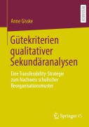 Cover-Bild zum Titel 'Gütekriterien qualitativer Sekundäranalysen' von 'Anne Gisske'