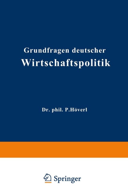 Grundfragen deutscher Wirtschaftspolitik - Paul Hövel