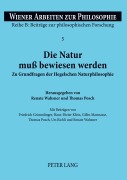 Cover-Bild zum Titel 'Die Natur muß bewiesen werden' von 'Renate Wahsner, Thomas Posch'