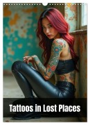 Cover-Bild zum Titel 'Tattoos in Lost Places (Wandkalender 2026 DIN A3 hoch), CALVENDO Monatskalender' von 'Ally Bee'