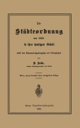 Cover-Bild zum Titel 'Die Städteordnung von 1853 in ihrer heutigen Gestalt nebst dem Kommunalabgabengesetz und Nebengesetzen' von 'Robert Zelle'
