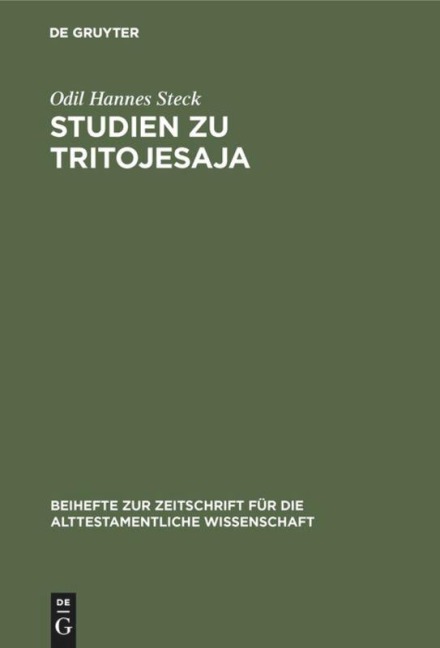 Studien zu Tritojesaja - Odil Hannes Steck
