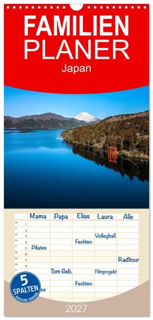 Familienplaner 2027 - Japan - zwischen Tradition und Moderne mit 5 Spalten (Wandkalender, 21 x 45 cm) CALVENDO - Gerd-Uwe Neukamp