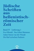 Cover-Bild zum Titel 'Das Gebet Manasses. Die fünf syrischen Psalmen' von 'Eva Osswald, A. S. Woude'