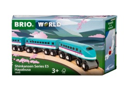Cover-Bild zum Titel 'BRIO World - 36086 Trains of the World Shinkansen Series E5 Hayabusa Zug | Spielzeugzug für Kinder ab 3 Jahren' von ''