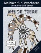 Cover-Bild zum Titel 'Mandala Art Malbuch für Erwachsene und Kinder ab 8 Jahren - Wilde Tiere' von 'Sannah Hinrichs'