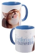 mug - Katze- Trinknapf-inner blue - 