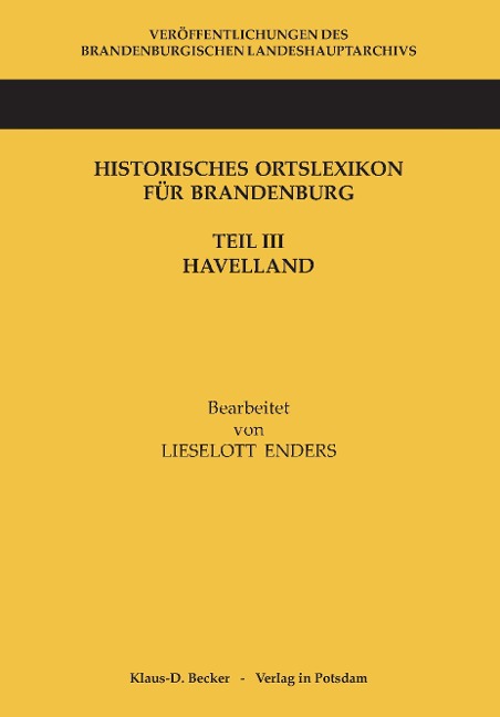 Historisches Ortslexikon für Brandenburg - 