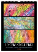 Cover-Bild zum Titel 'Ungebändigt frei - Abstrakte Malerei - dynamische Linien in leuchtenden Farbräumen (Wandkalender 2026 DIN A2 hoch), CALVENDO Monatskalender' von 'Michaela Schimmack'