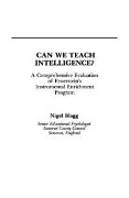Cover-Bild zum Titel 'Can We Teach Intelligence?' von 'Nigel Blagg'