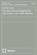 Cover-Bild zum Titel 'Das Beschlussmängelrecht der GmbH nach dem MoPeG' von 'Maximilian Schikorra'
