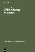 Cover-Bild zum Titel 'Verborgene Weisheit' von 'Hermann Geyer'