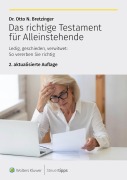 Cover-Bild zum Titel 'Das richtige Testament für Alleinstehende' von 'Otto N. Bretzinger'