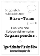 Cover-Bild zum Titel 'Typo-Kalender für das Büro. Gemeine und lustige Sprüche (Wandkalender 2026 DIN A3 hoch), CALVENDO Monatskalender' von 'Rose Hurley'