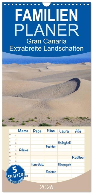 Familienplaner 2026 - Gran Canaria - Extrabreite Landschaften mit 5 Spalten (Wandkalender, 21 x 45 cm) CALVENDO - Martin Wasilewski
